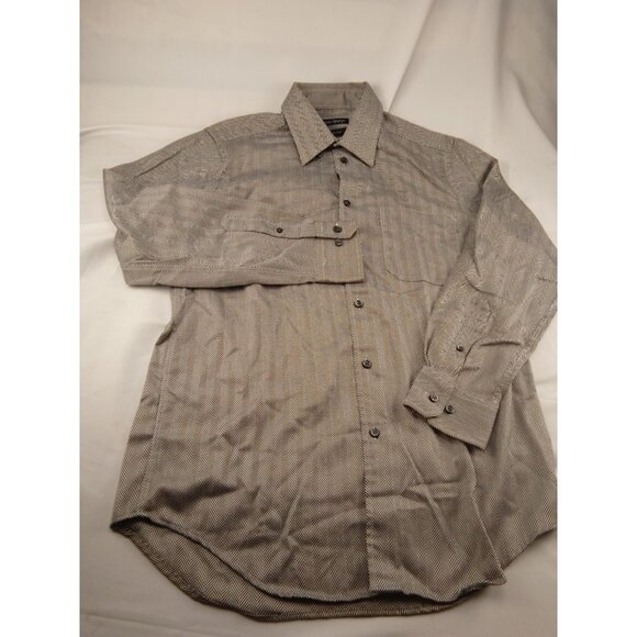 Mens Kenneth Roberts Platinum Tan Button Up Shirt Size M Medium Long Sleeves - Picture 1 of 2